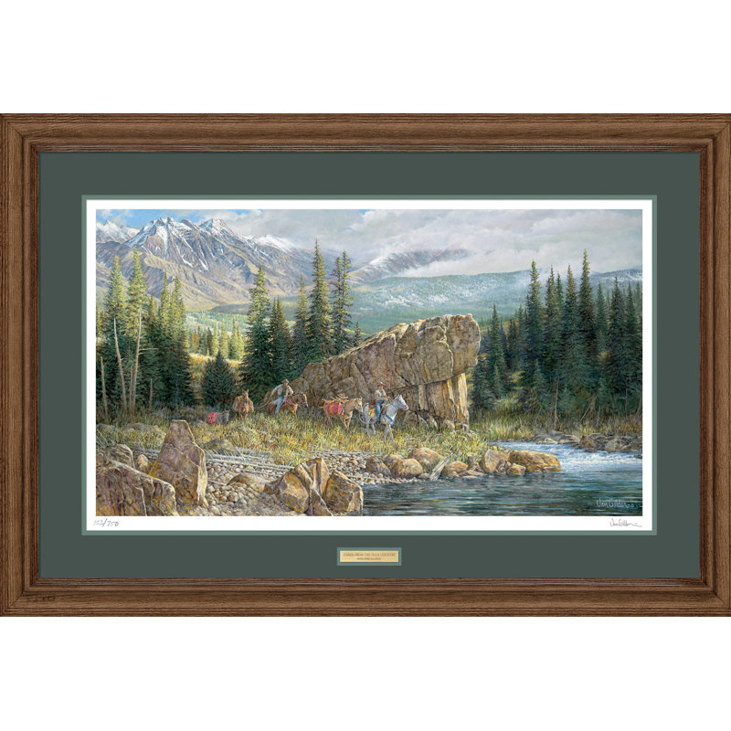 « down from the high country » par ron van gilder, reproduction d’art encadrée