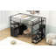 Full Size Metal Loft Bed with Storage (No Box Spring Needed, Strong Support)-1988897954