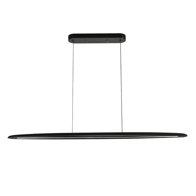 Teyden 1-Light LED Kitchen Island Pendant, Matte Black