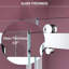 Porte de douche coulissante double 72 po - 76 po en verre trempé de 3/8 po (10 mm), rail en acier inoxydable, 4 roulettes, construction robuste, X 76 po, raccords, fonctionnement stable