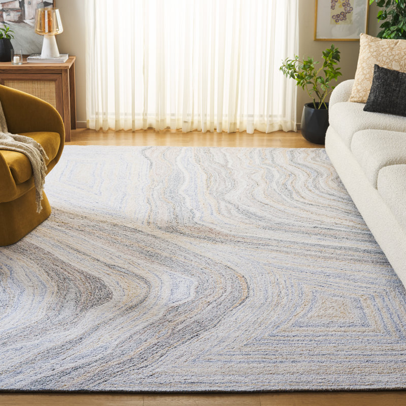 Tapis beige / gris Naaliyah 805, Rectangulaire 8 pi x 10 pi