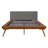 Queen Platform Bed With Wooden In Chestnut And Dark Gray Headboard Engineered Wood-559607981
