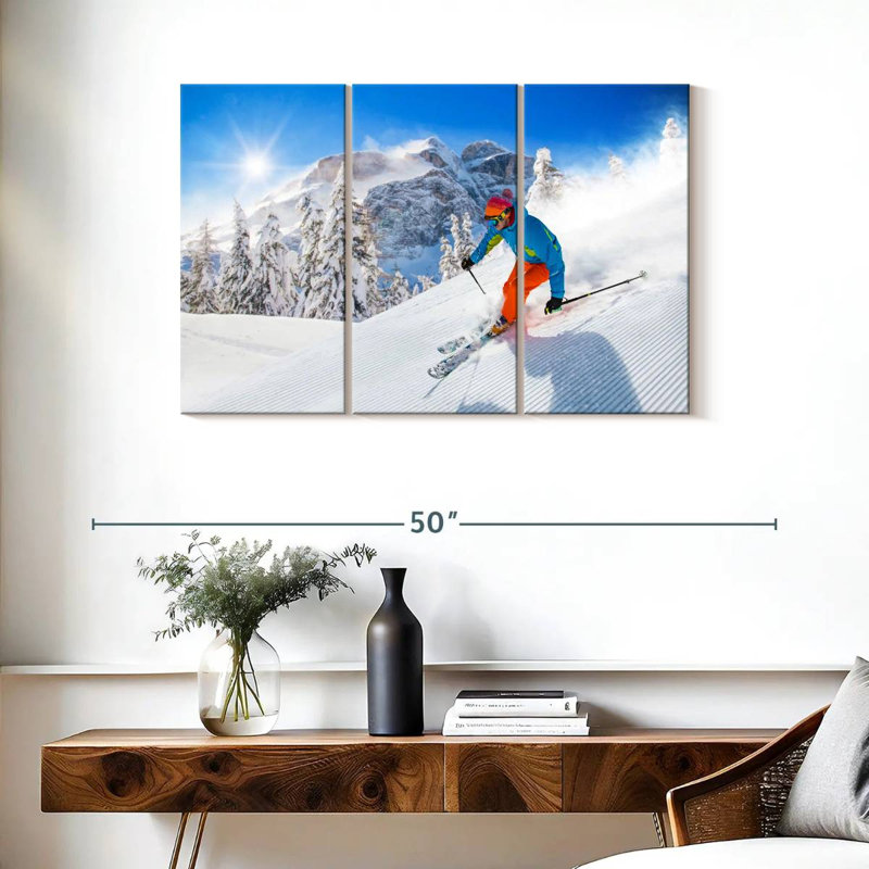 Sireci Snow Mountain Ski, 24" H x 38" W