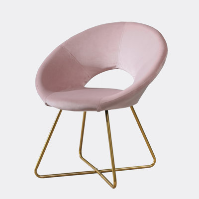 Enneko Velvet Accent Chair