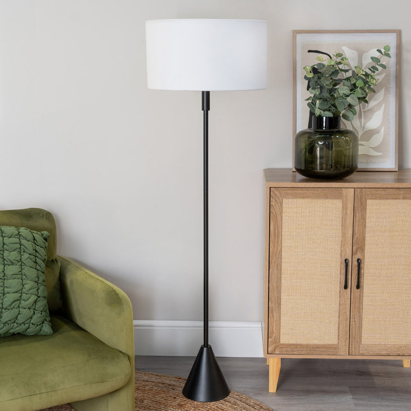 131.5cm Matte Traditional Floor Lamp, White