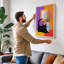 Cat Among Colours Mid-Century 1 Piece Wrapped Canvas Wall Art-225592760-225592762