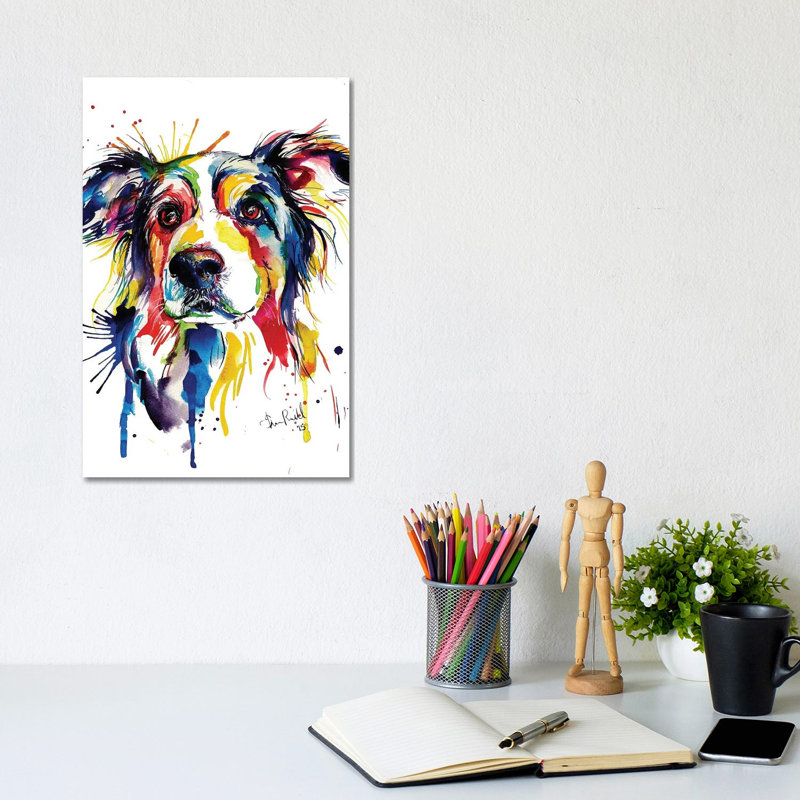 Border Collie by Weekday Best - Wrapped Canvas Painting, 20.32 cm H x 30.48 cm W