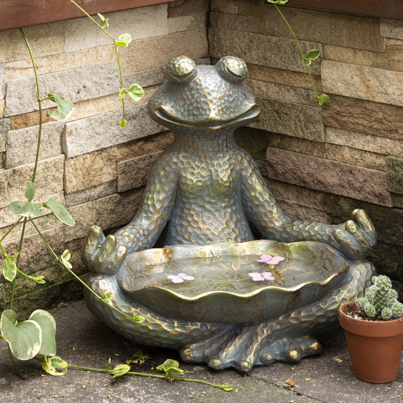 Statue bronze de grenouille de yoga MGO