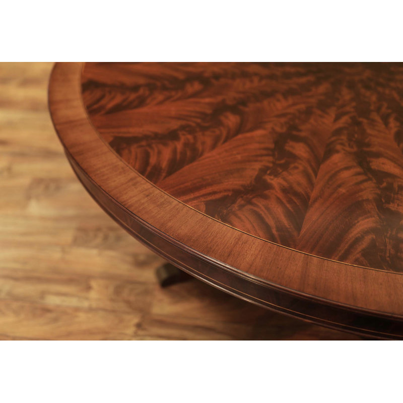 Round Mahogany Wood Dining Table