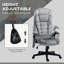 Fauteuil de bureau à 6 points de massage vibrant avec chaleur lombaire gris