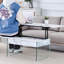 Table basse contemporaine contemporaine en marbre blanc avec fonction relevable et pieds antidérapants pour la maison-1466366546