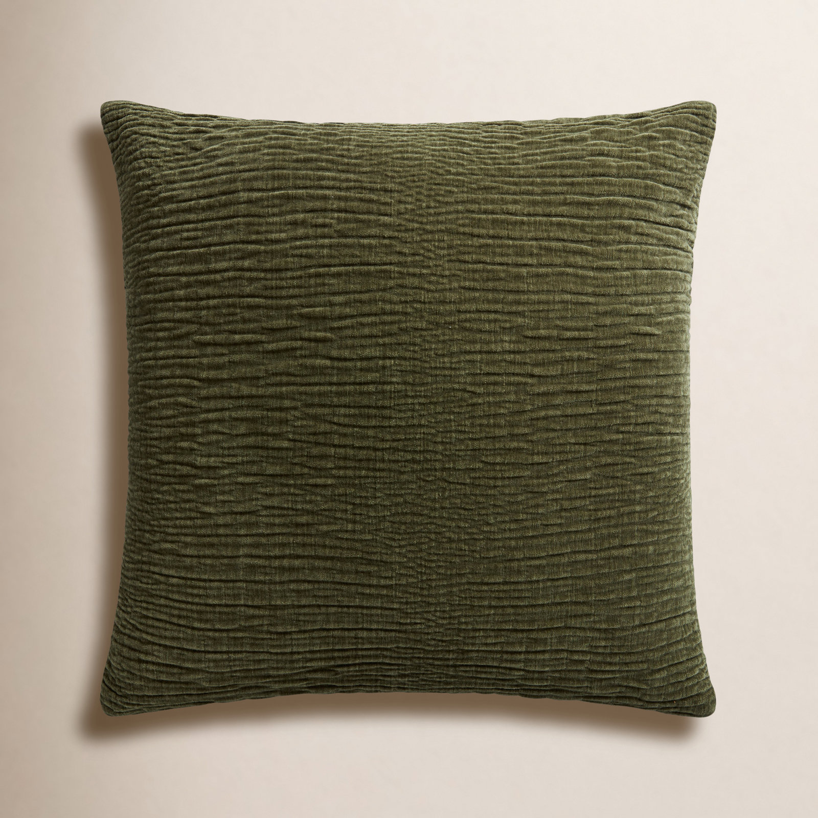 Edan Throw Pillow, Olive, Pillow Cover Only/No Insert, 22"H x 22"W