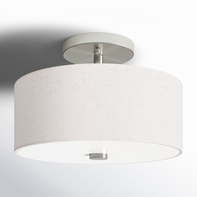 Flaire 2 Light Fabric Semi Flush Mount