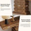 Console 63 pouces en bois rustique brun