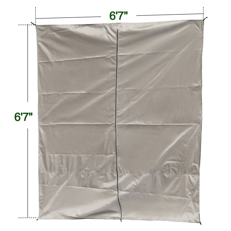 Panneaux de vent portatifs avec pare-étincelles Mcombo, gris argenté P1024-5PC, Marron