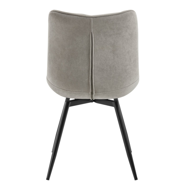 45.5cm H Velvet Upholstered Side Chair, Light Grey