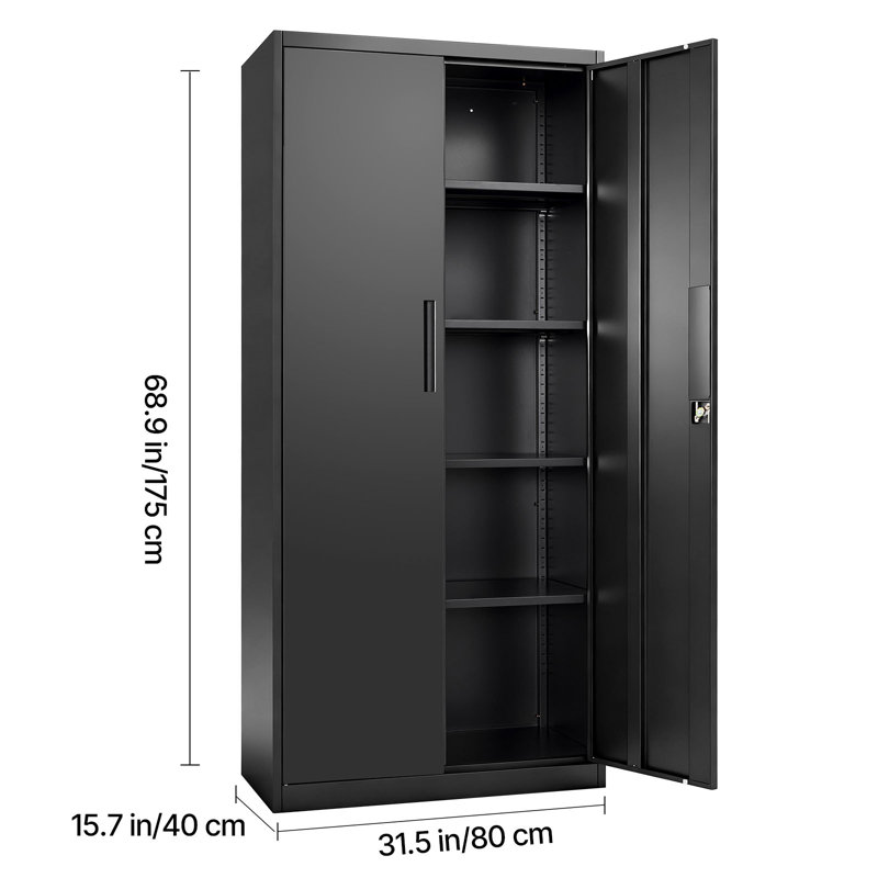 Armoire de rangement H 70,8 po x l 31,5 po x P 15,75 po , Noir