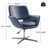 28.35" Wide Cowhide Swivel Armchair