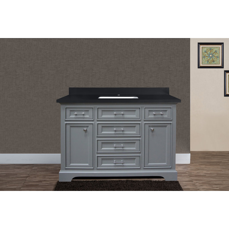 Ensemble de meuble-lavabo simple 49 po Harkness, Gris