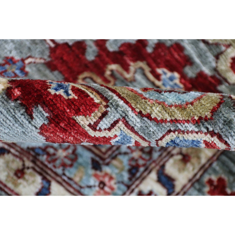 High-Quality Hand-Knotted Green Area Rug