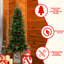 Arbre de Noël festif de 4 pi avec 100 lumières à DEL multicolores, 396 pointes, baies rouges, pin et baies réalistes à base scintillante et baies en PE / branches, pot à paillettes décoratif