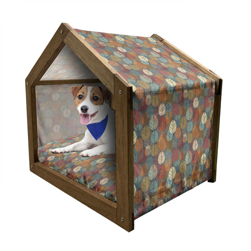 Niche pour chien en bois brun, H 22,44 po x l 23,62 po x P 17,72 po