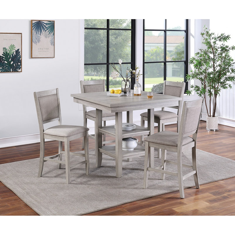 Montsoreau Counter Height Dining Set , 5, Natural, 36" H x 40" W x 40" D