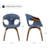 Afra 21.26'' W Swivel Polyester Upholstered Dining Arm Chair (Set Of 2)-1850992426