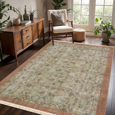 Faded Oriental Area Rug