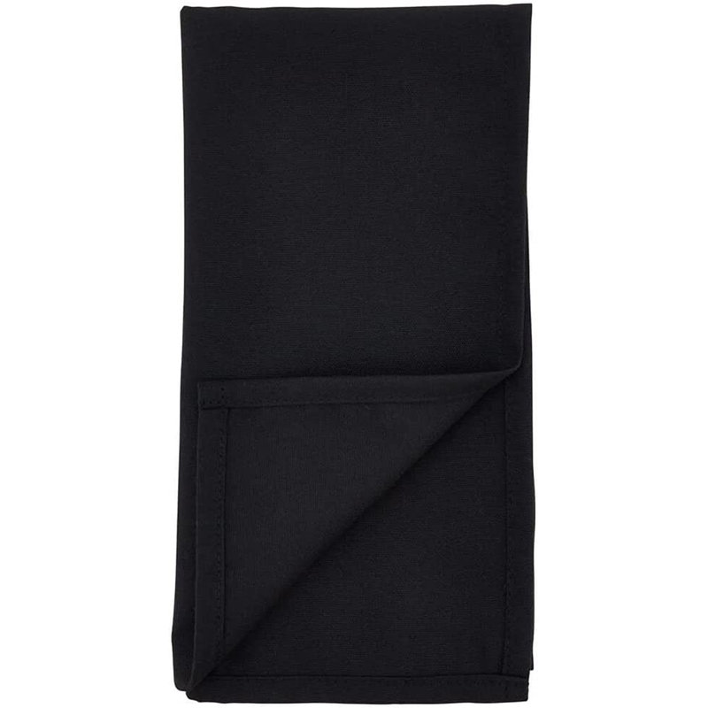 Polyester No Pattern Square Napkin, Black