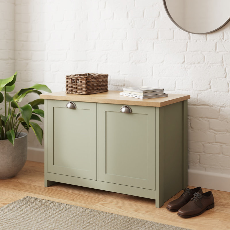Elora 10 Pair Shoe Storage Cabinet, Sage Green