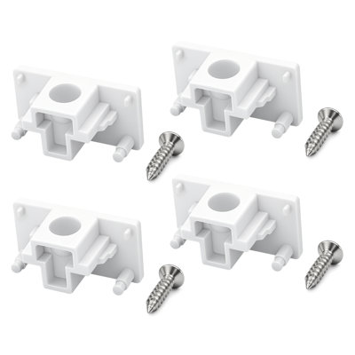 Luxrite H Track End Caps, H-Type Track Lighting End Caps, Compatible with 120V 3-Wire Single Circuit Track Systems, White 4 Pack
