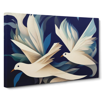 Handsome Dove Birds - Wrapped Canvas