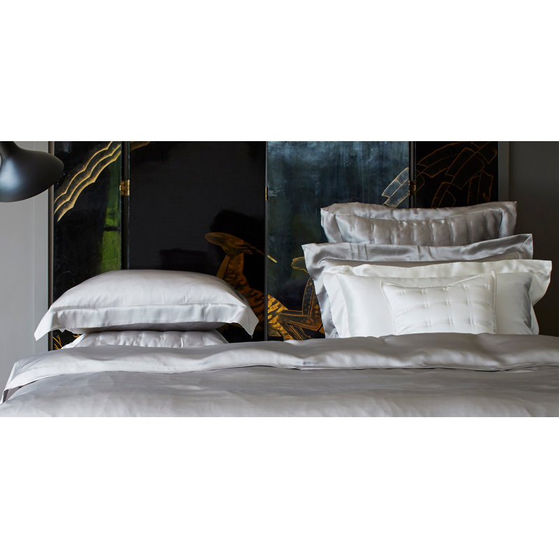 Signature Duvet Cover, W 88"x L 92", Silver Gray