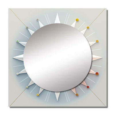 Rumjana - Abstract Spirals Square Mirror Wall Art For Bathroom