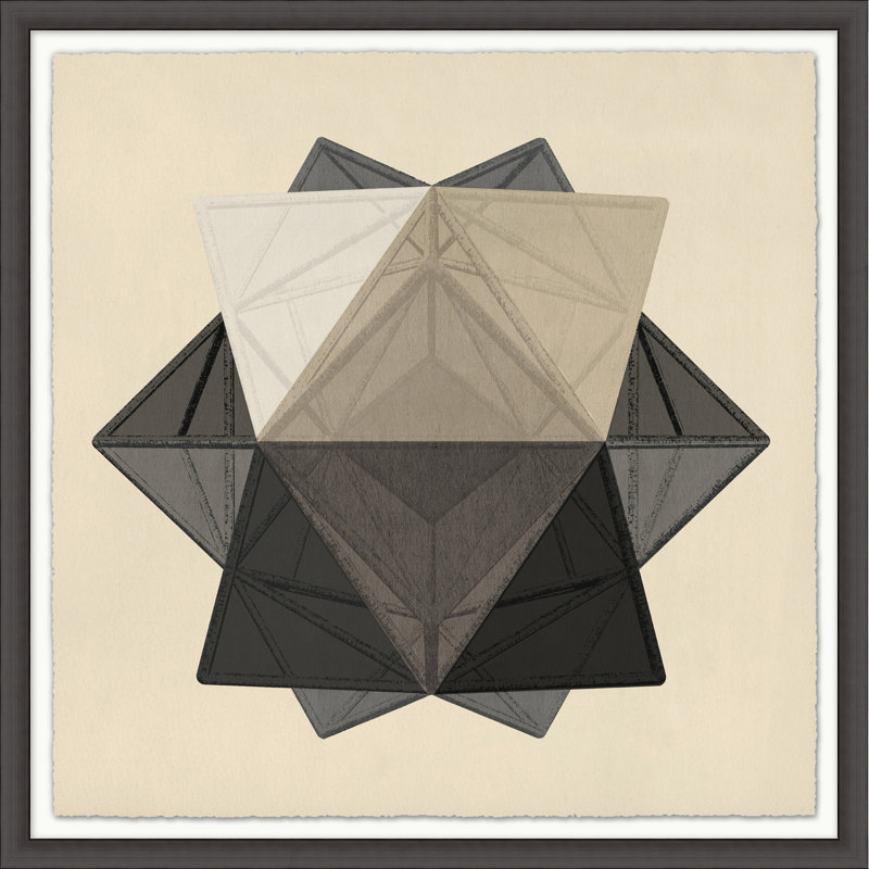 Translucent Form 3' Framed Graphic Art Print on Glass