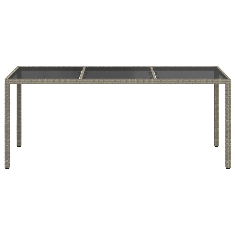 Castora Rectangular Metal Outdoor Dining Table , cm W 100cm cm D, Grey/Black