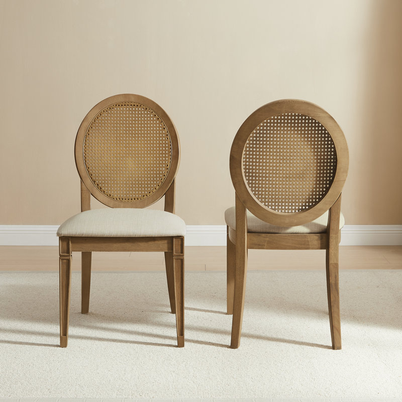 Jacolyn 2-piece Upholstered Cane-back Dining Chair Set