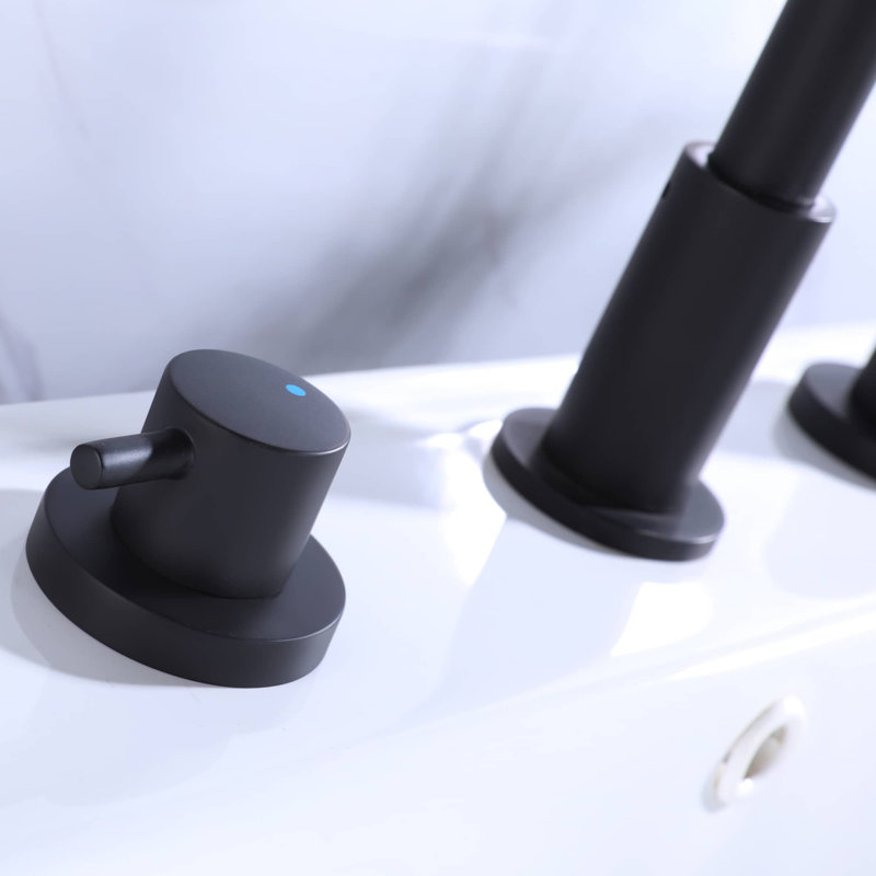 Widespread 2-handle Bathroom Faucet, Matte Black