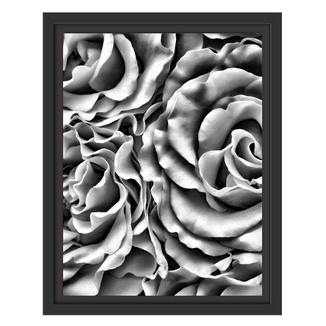 Gerahmtes Wandbild Blumen Rosen Blumenmeer