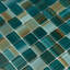 Carreau de mosaïque en verre à bord droit pour piscine 0,9 po x 0,9 po-133797353