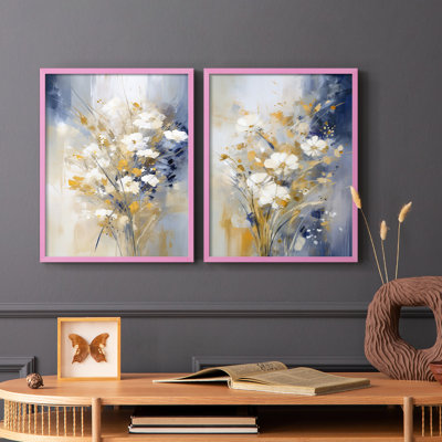«FLORAL Series CCLxxvii», reproduction encadrée de qualité supérieure - prête à être accrochée - aucun clou requis - aucun clou requis