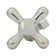 Toilet Supply Kit with 12" Corrugated Riser, Cross Handle Angle Stop, Compression Adaptor & Flanges