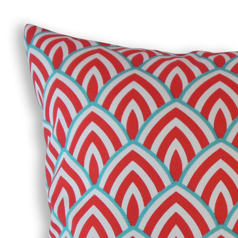Coussin Kailano, 12 po x 18 po, Coussin lombaire, Bleu sarcelle