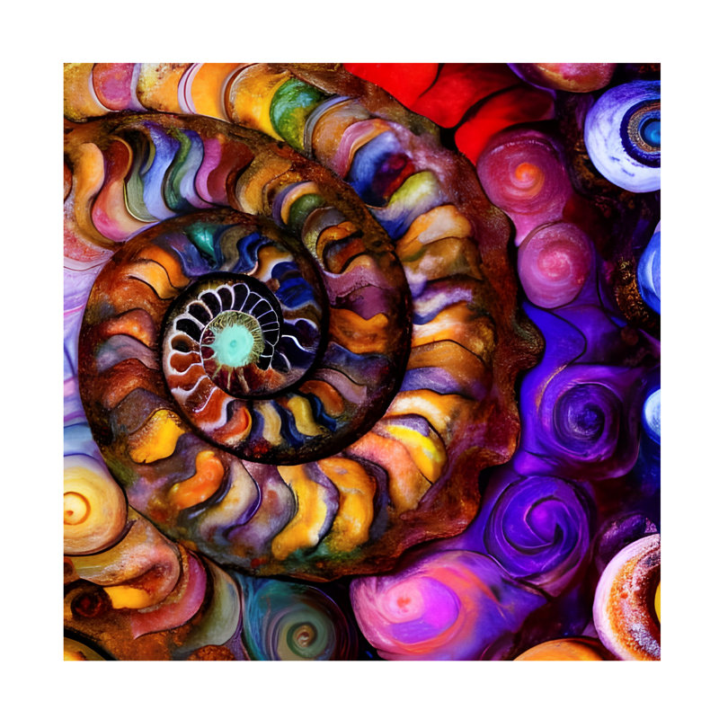 Art sur toile «Bachelo Toie Lavoie Nautilus II», H 35 po x l 35 po