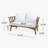 Outdoor Wooden Loveseat with Cushions