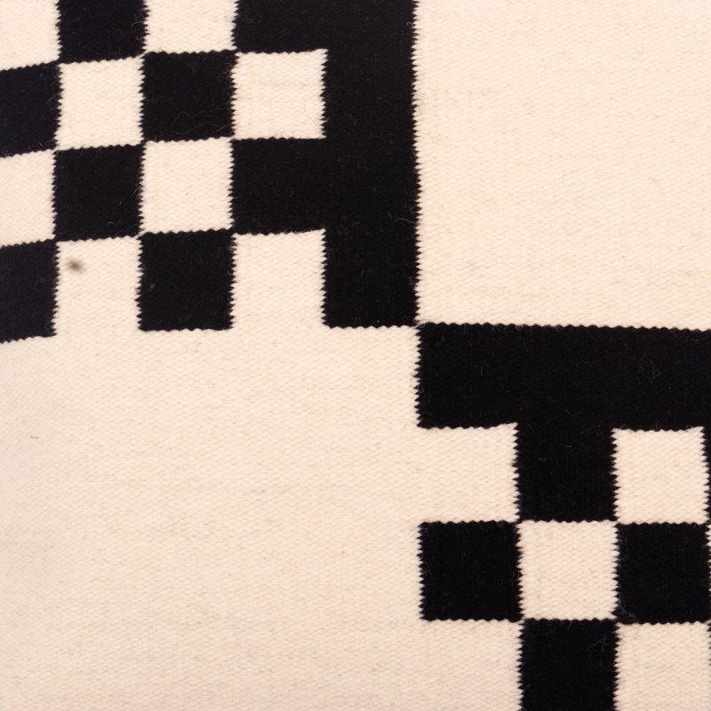 Checkered Cotton Throw Pillow