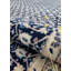 Tapis bleu marine en laine rétro unique 8 pi 2 po x 10 pi 9 po style rétro des années 1980