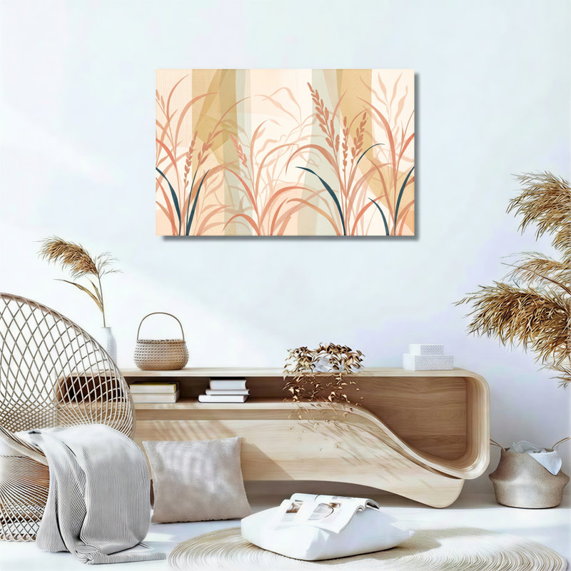 Ensemble de 1 tableau sur toile « Herbe chaude », 28"H x 40"W, Wrapped Canvas