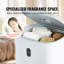 Seau de grande serviette 35L avec fonction de séchage de l'écran à DEL et minuterie blanc